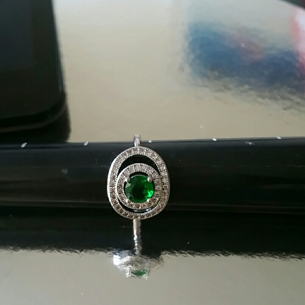 Green gem 6/12_7 size ring sapphire lab stones